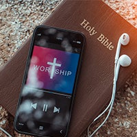 cell phone and bible