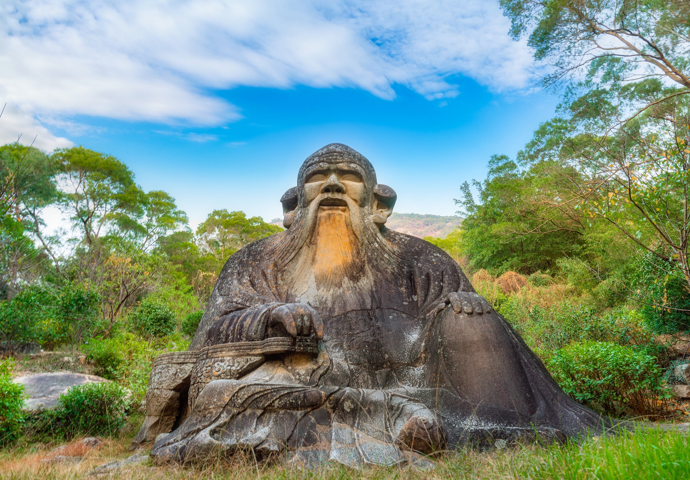 Laozi's stone carving in Qingyuan mountain, China