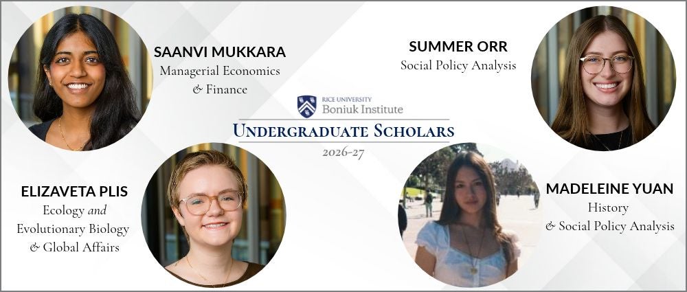 2026-2027 Boniuk Institute Undergraduate Scholars