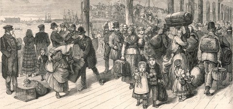 immigrants disembarking