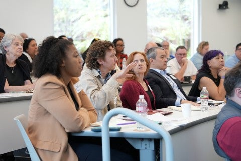 audience member asking a question at the 2026 Religious Literacy Series